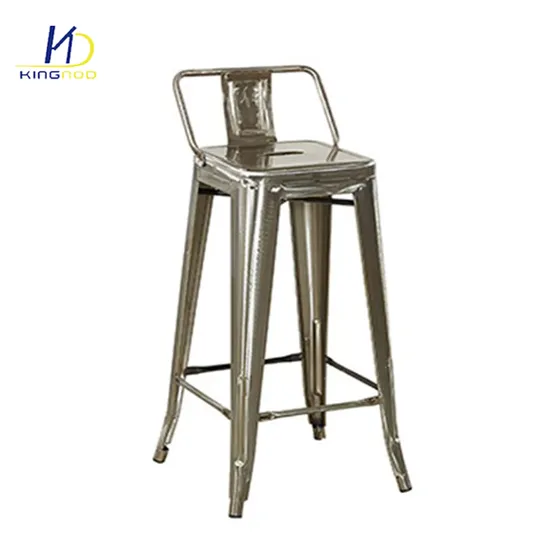 Hot Selling Modern Metal Stackable Club Bar Chair with Back for Sale