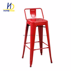 Hot Selling Modern Metal Stackable Club Bar Chair with Back for Sale