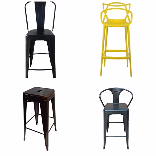 Hot Selling Modern Metal Stackable Club Bar Chair with Back for Sale