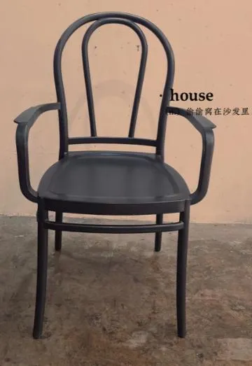 Plastic Material Dining Chair with Armrest, Outdoor Chair 