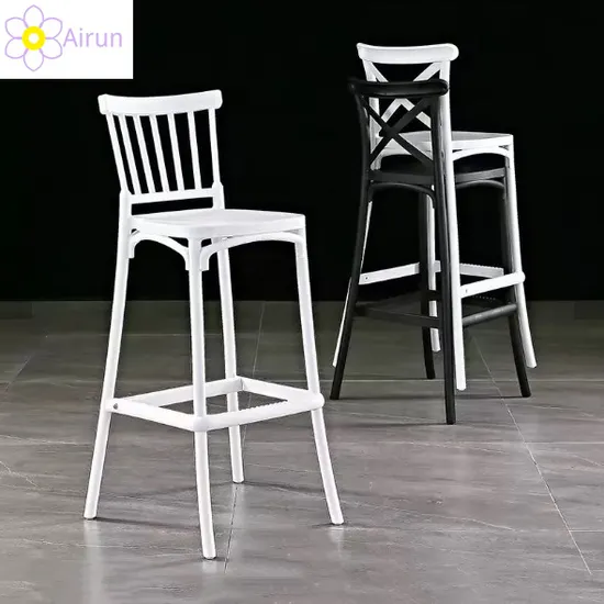 Hot Selling Cheap Stackable Silla Cross Back Polipropileno Bar Stool Dining Chair 