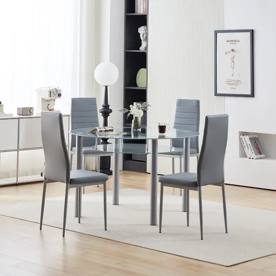 Italian Modern Armrest Dining Chairs with Luxury Back 