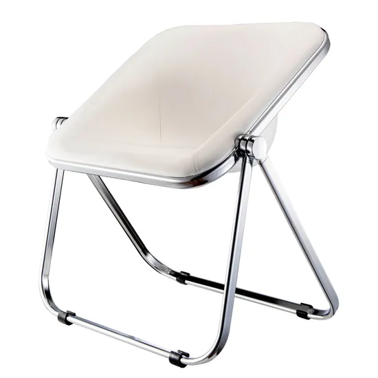 Indoor Dining Leisure Soft Chair with PU Material Surface and Metal Feet 