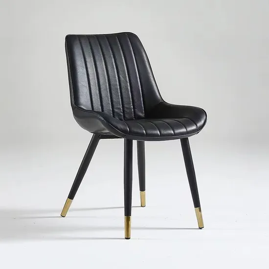 Wholesale Hotel Outdoor Restaurant PU Leather Dining Chair Home Modern Furniture Metal Chair 