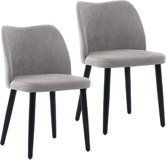Dining Living Modern Style Fabric Simple Red Oak Dining Chair 