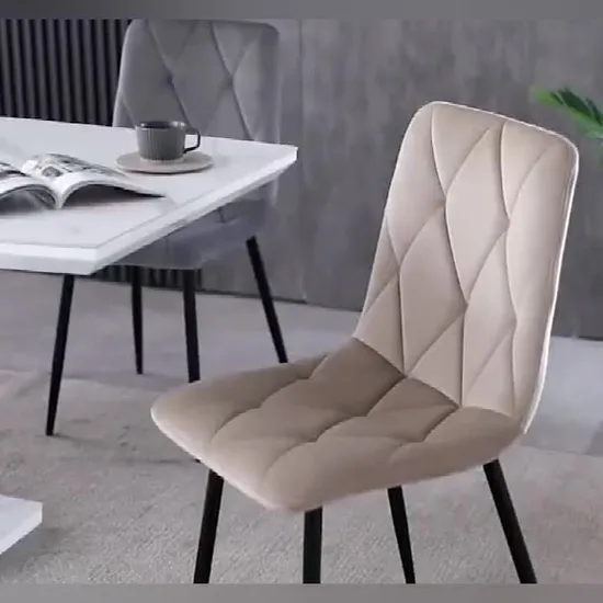 Fashionable PU Leather Chrome Dining Chairs with Chromed Legs Dining Chairs 