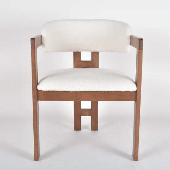 Solid Ash Wood Dining Chair Armrest Leisure Chair for Sale 