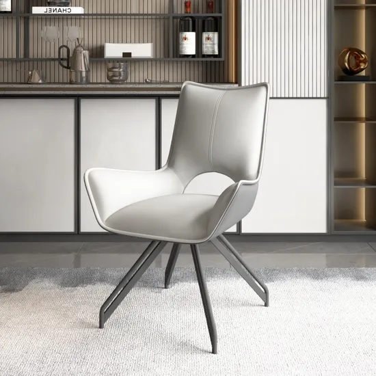 Restaurant Home Modern Simple Leisure Backrest Rotating Dining Chair 
