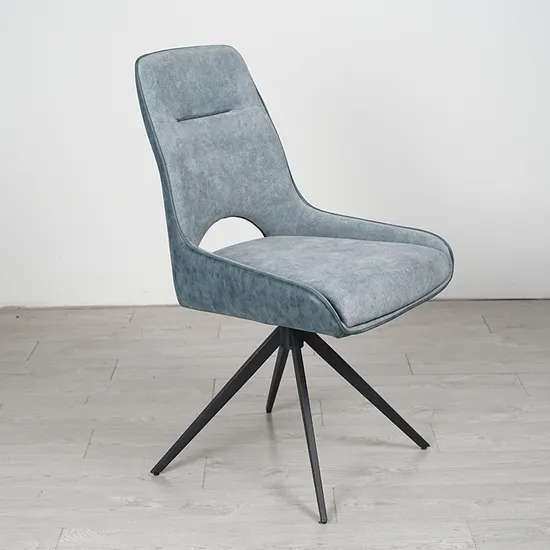 Coffee House Chairs Dining Room Furniture Nordic Velvet 180 Degrees Rotating Dining Room Chairs Modern Leather 