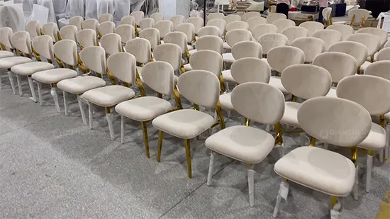 Hot Selling Mirror Home Furniture Stainless Steel Modern High Bar Kitchen Chair 