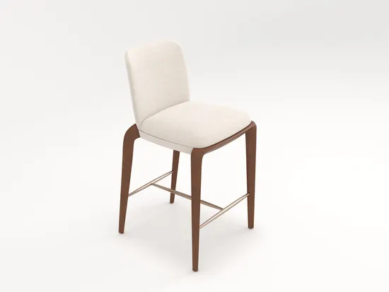Best Quality Wooden High Foot Modern Fashion White PVC Bar Chairs 