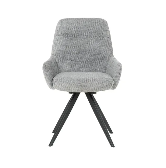 Dining Room Furniture Comfortable Lifting Rotating Upholstered Armchair Metal Tube Legs Chair 