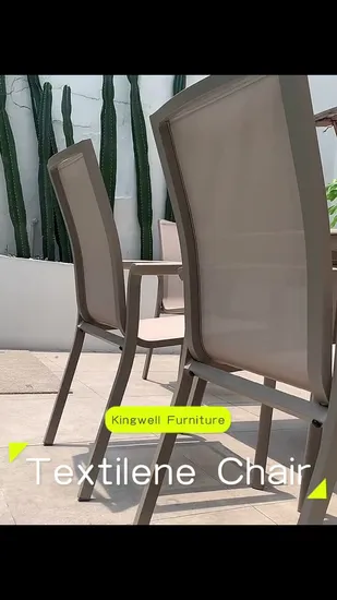 Hot Selling Outdoor Furniture Aluminum Textilene Bar Chair Garden High Chair for Hotel Villa Restaurant 