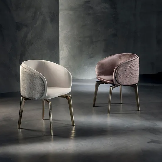 Luxury Modern Curved Velvet Dining Chair Gold Legs Villa Hotel Home Decor 