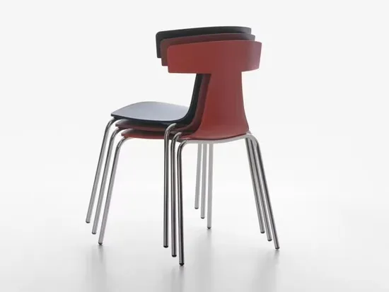 North Europe Iron Chrome Legs Modern Style Restaurant Chair 