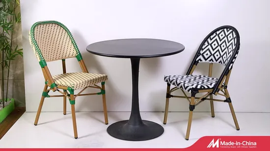 Wholesale French Style Outdoor Furniture Coffee Dining Garden PE Rattan Chairs 