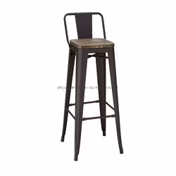 Hot Selling Modern Metal Stackable Club Bar Chair with Back for Sale