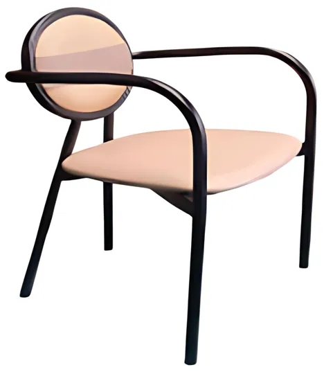 Metal Frame Armrest Leather Dining Living Room Garden Hotel Furniture Chair 