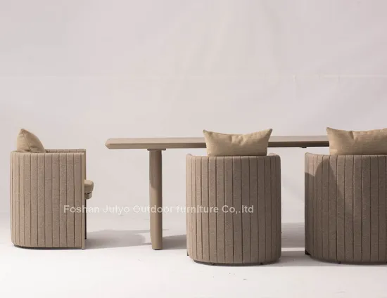 High Quality Luxury Outdoor Aluminum Furniture Home Waterproof Garden Patio Chairs Table Rattan Dining Furniture 