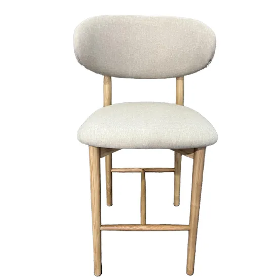 Unionwood Hot Selling Restaurant High Bar Chair High Legs Solid Wooden Handcraft Restaurant Furniture 