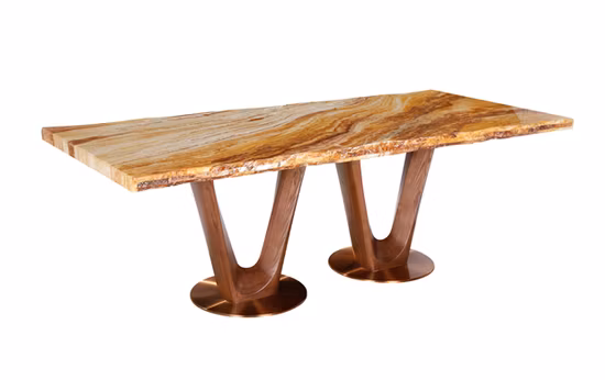 Modern Luxury Popular Factory Home Metal Restaurant Table Dining Furniture Set for Hotel