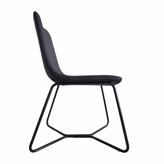Rotary Upholstery Dining Chair with Injection Foam and Aluminum Base