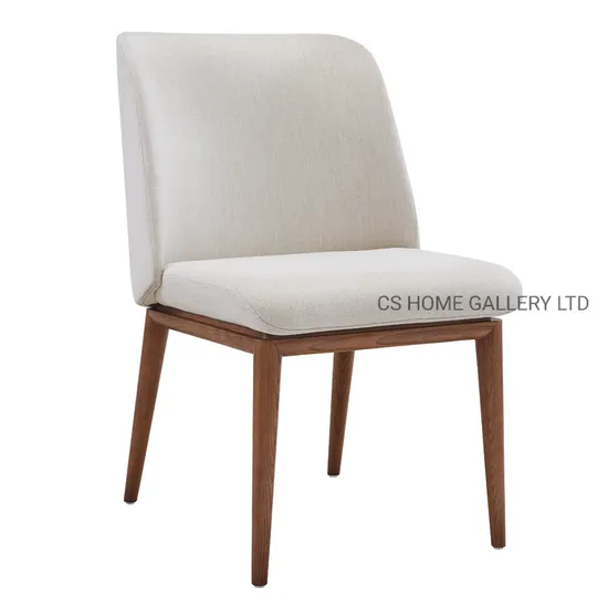 Wooden Fabric Furniture Modern Chair PVC Restaurant Dining Chair 
