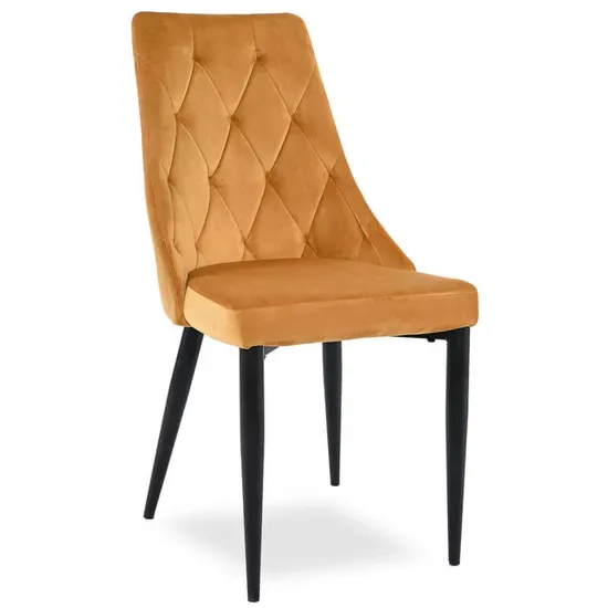 Customized Elegant Accent Hotel Velvet Chairs High Back Upholstered Armless Side Chair for Living/Dining Room with Black Metal Legs 
