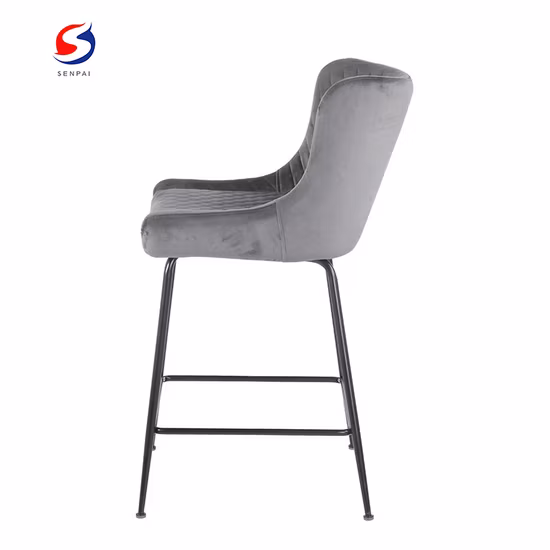 Hot Selling Restaurant Cafe Dining Modern Lounge Furniture Stainless Steel Metal Bar Chair