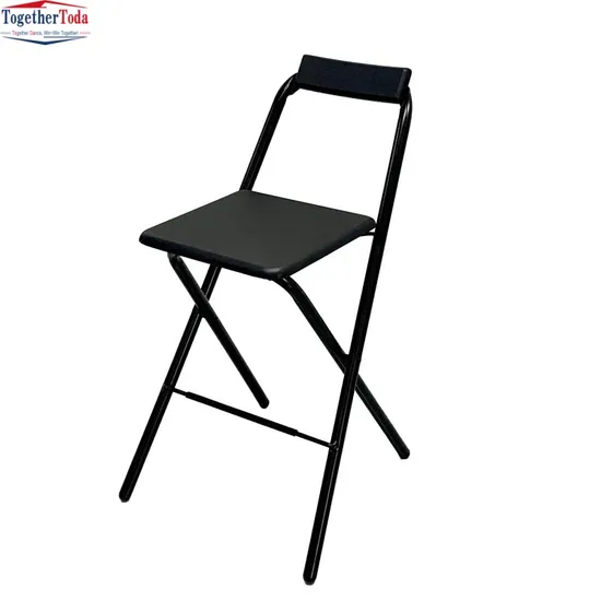 Best 60 Sitting High Quality Wood Back Seat Metal Frame Foldable Party Balcony Outdoor Leisure Bar Stools&Chairs 