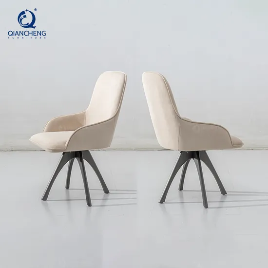 Foshan City Furniture Hotel Restaurant High Back Swivel 360 Degrees Rotating Dining Chair 