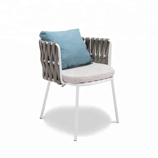Modern Outdoor Dining Set Garden Furniture Patio Rope Rotating Sofa Chairs 