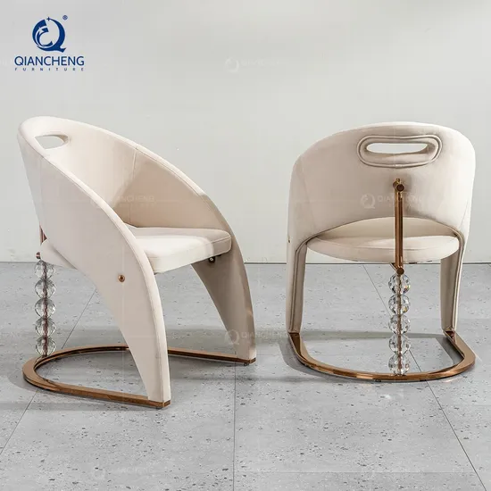 Foshan Factory Wholesale Modern Hotel Luxury Furniture Golden Stainless Steel Velvet Dining Room Chair 