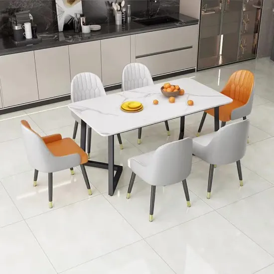 Dining Table Sets with 6 Seater MDF Extenable Top Indoor Furniture 