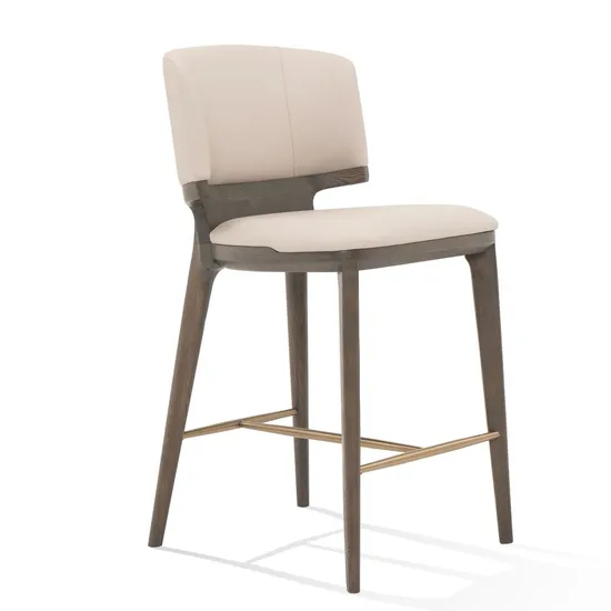 Modern Designer Fabric Best Quality High Foot Wooden Hot Sale Bar Chairs 