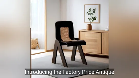 Factory Price Antique Wood Wooden Rattan Japanese Luxury Wabi Sabi Dining Chair 