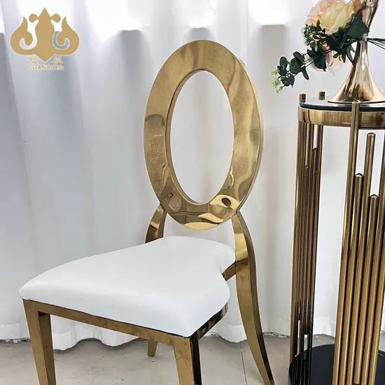 Luxury PU Leather Stainless Steel Dining Chairs for Hotel/Wedding Events 